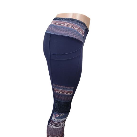 PrAna‎ Women's Chakara Blue Highway Pioneer Aztec Print Leggings Size XS - Picture 14 of 16